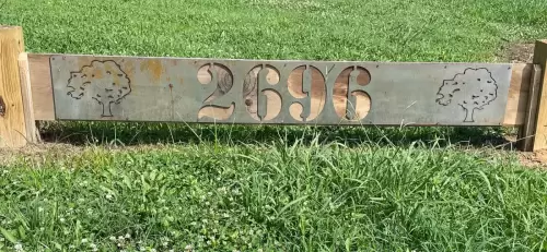 Street Address Custom Metal Sign